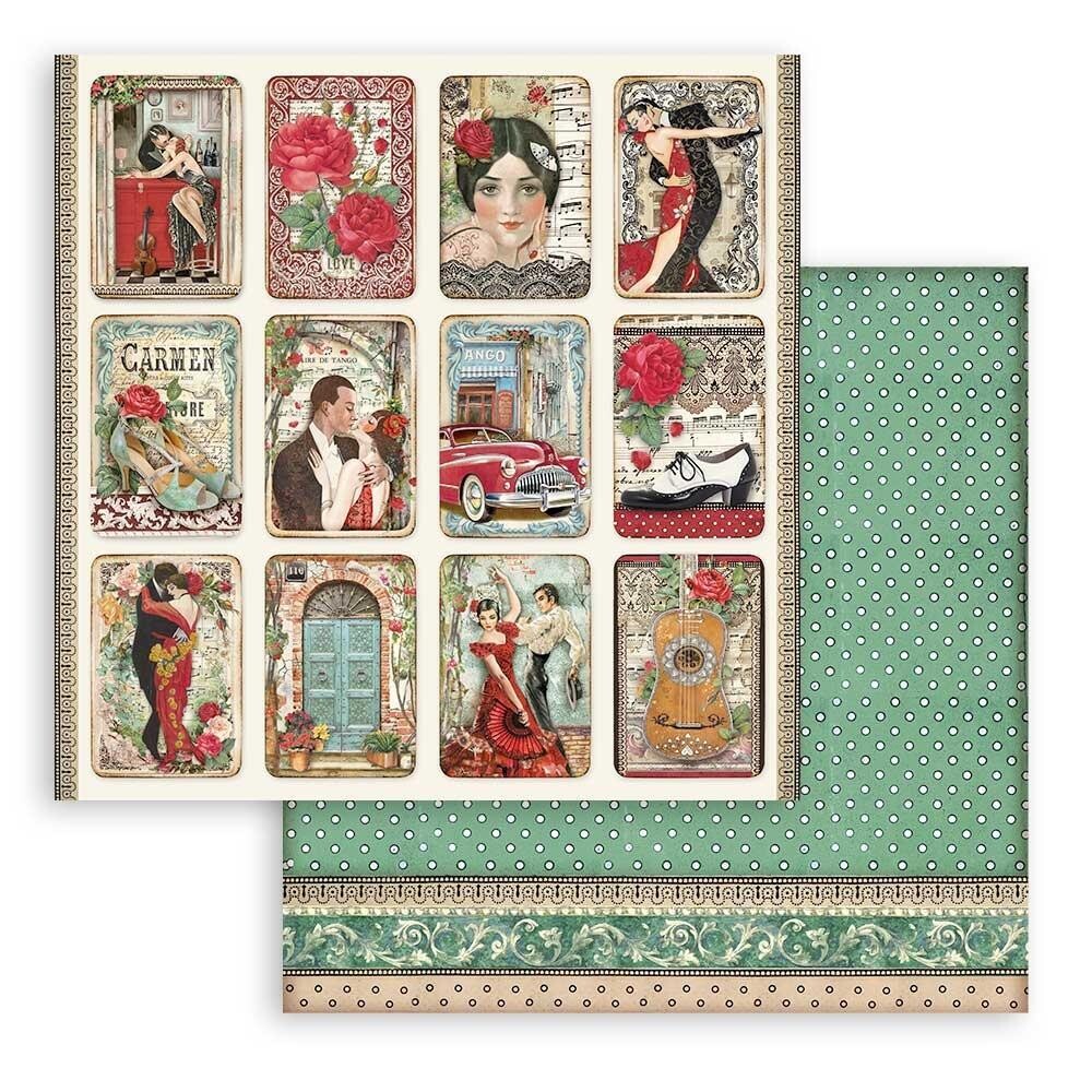 Stamperia - Desire - Small cards - 12&quot;x12&quot; Double-sided Paper Sheet