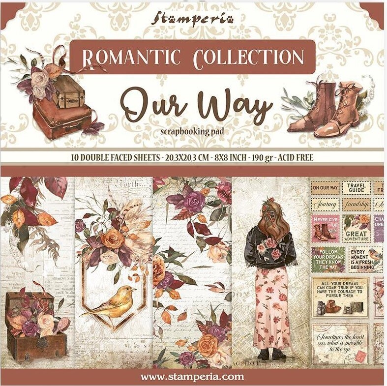 Our Way - 8"x8" Double-sided Paper Pad from Stamperia