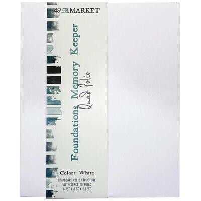 49 and Market - Foundations Memory Keeper Quad Folio – White