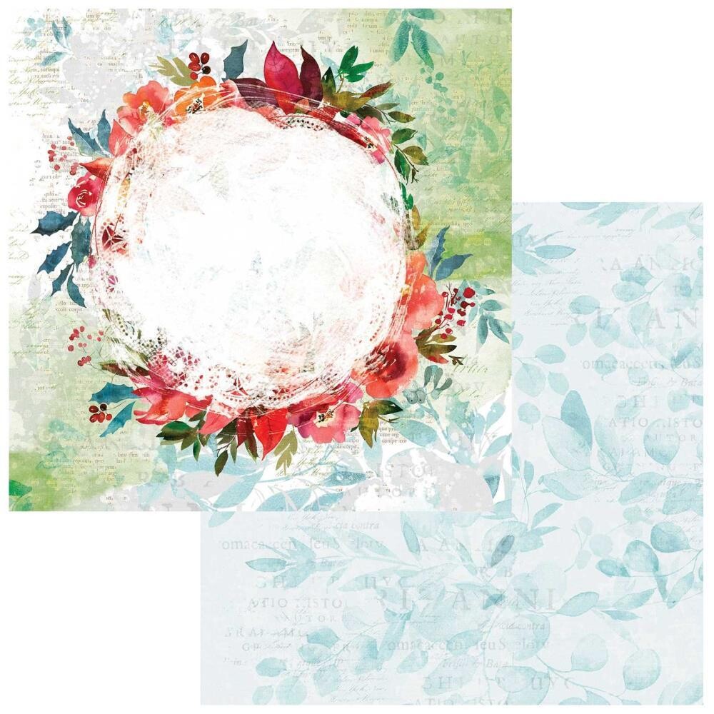 49 and Market - ARToptions Holiday Wishes - 12x12 Cardstock - Wreath of Hope