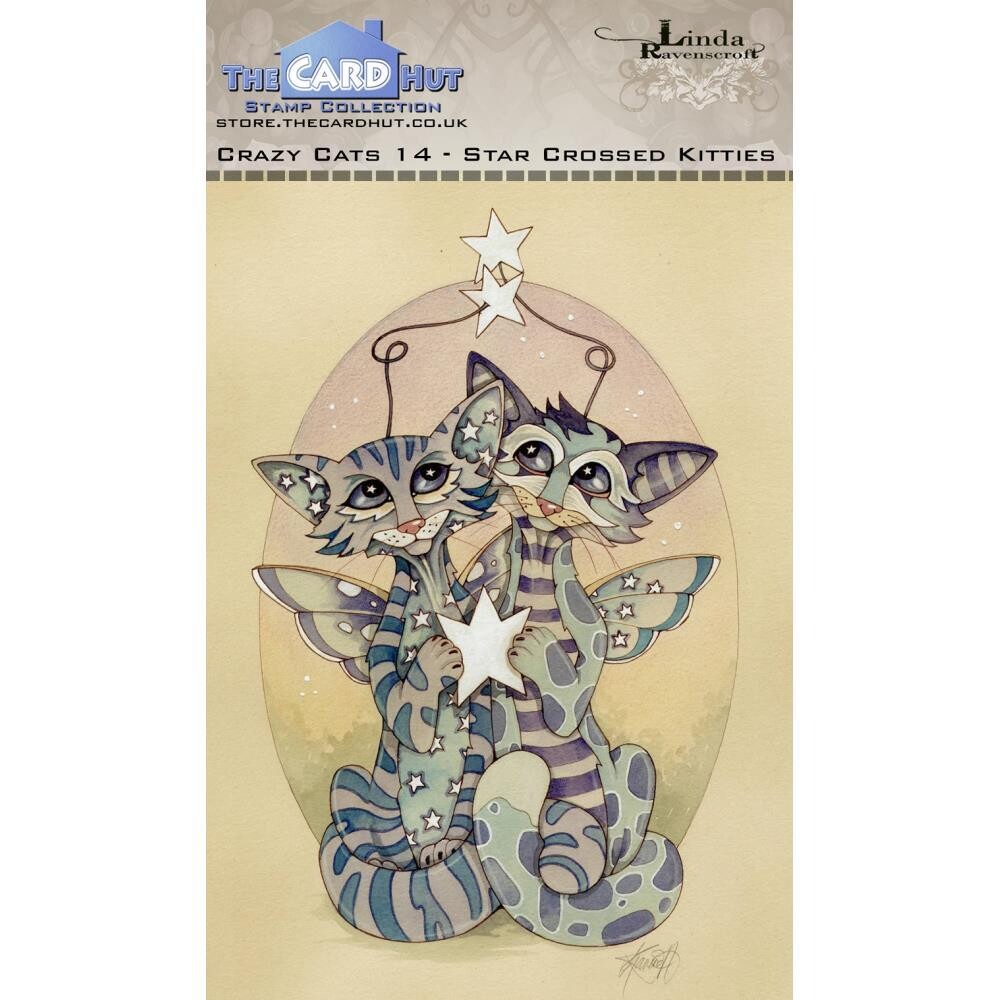 The Card Hut - Clear Stamps -  Crazy Cats 14 - Star Crossed Kittens