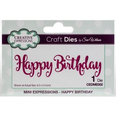 Creative Expressions Craft Die - Mini Expressions - Happy Birthday