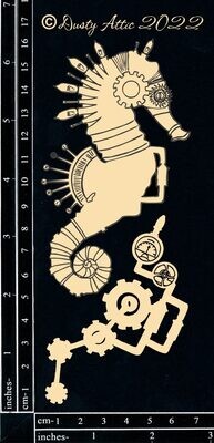 Dusty Attic - Chipboard - Marine Mechanicals - Seahorse - small