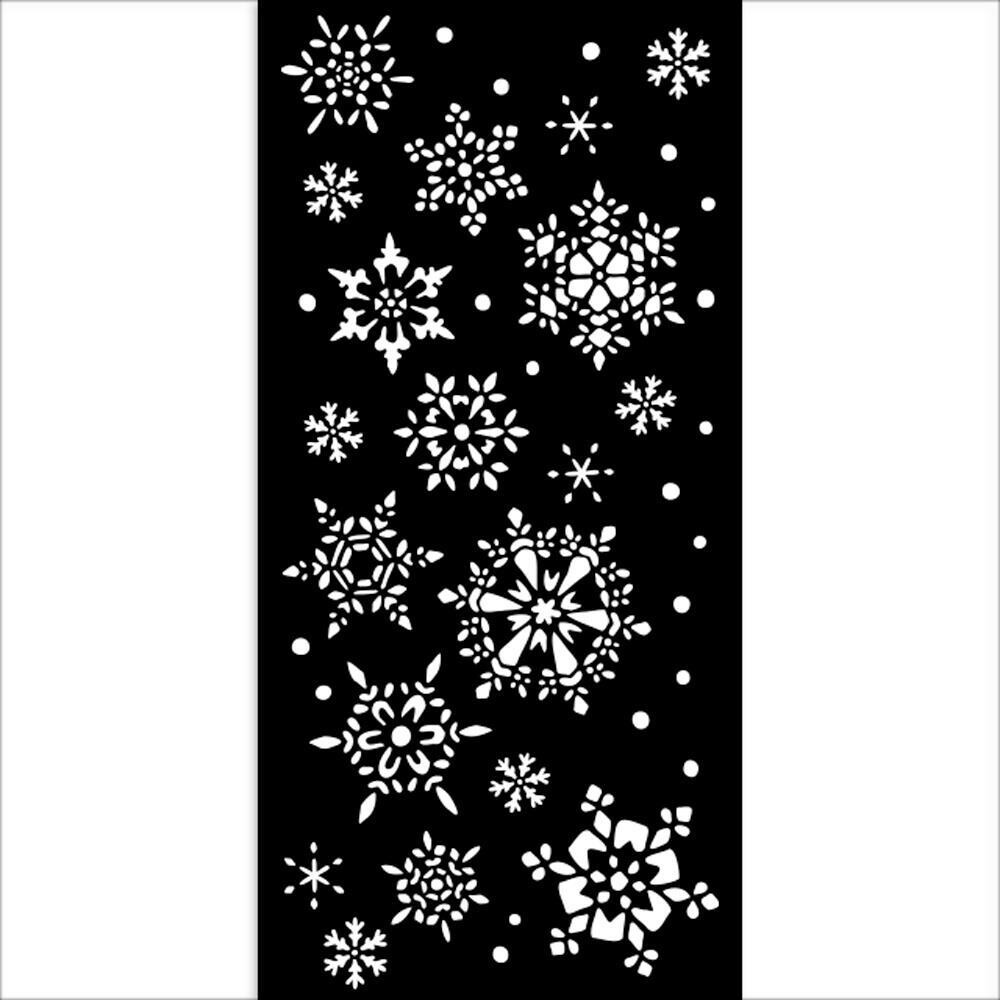 Thick Stencil - Christmas Snowflakes by Stamperia