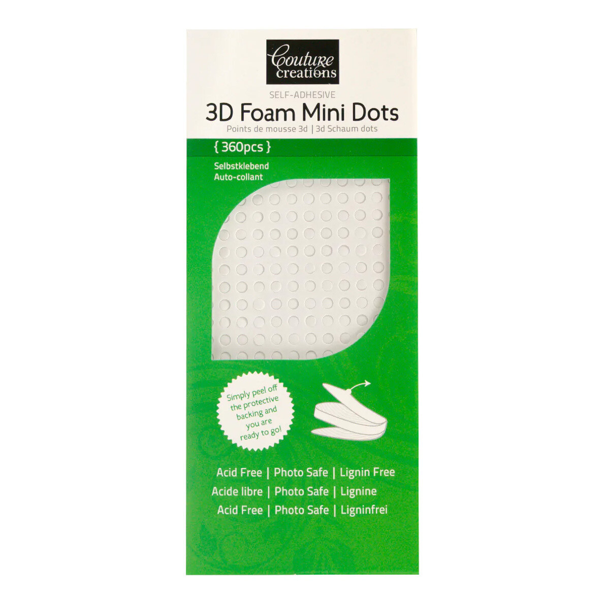 Self-adhesive Mini Foam Dots - 2mm - White