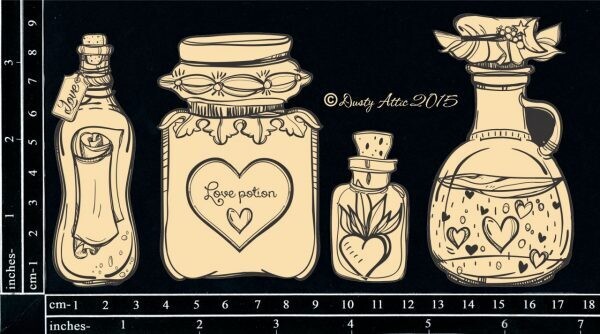 Dusty Attic - Chipboard - Love Potions