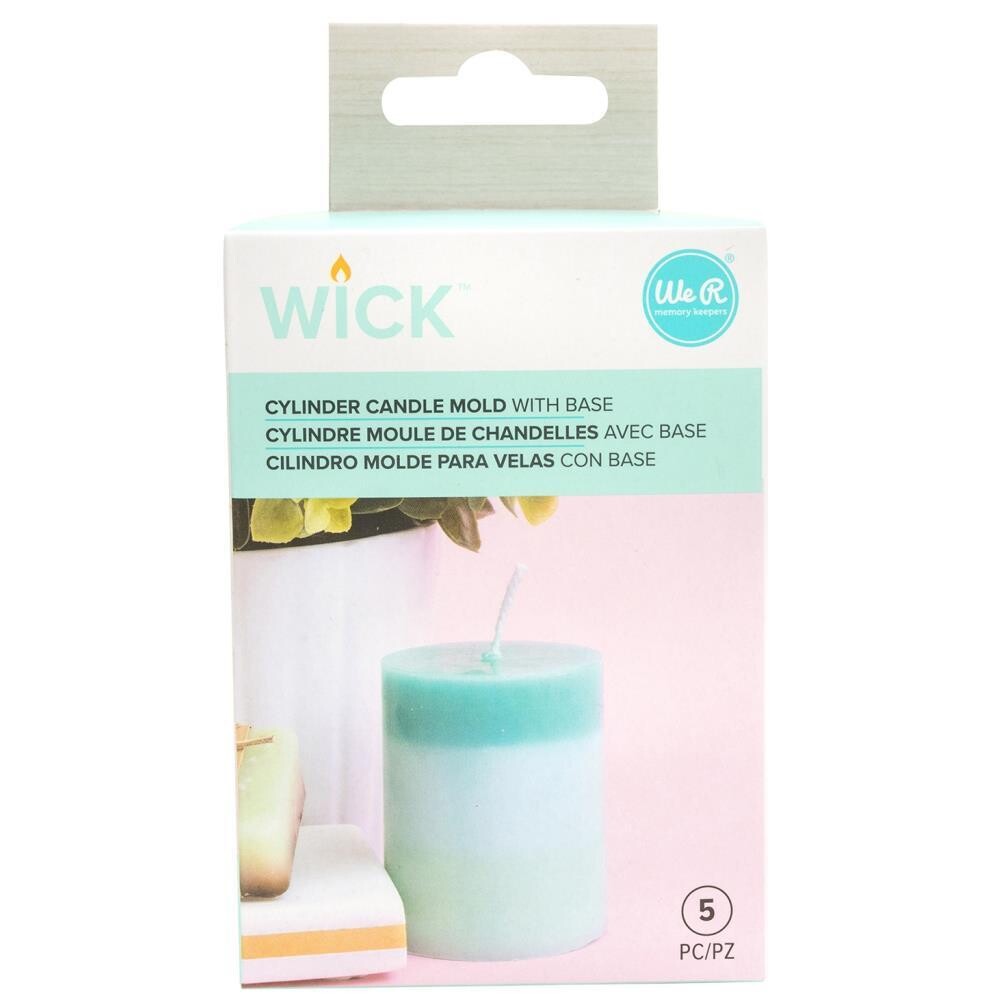 Wick - Plastic Candle Mould - Cylinder