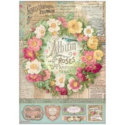 Stamperia - Rose Parfum -  A4 Rice Paper - Album De Roses