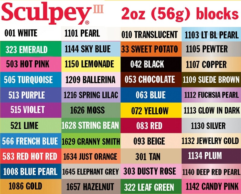 Sculpey® lll - Oven-bake Clay - 40 different colours