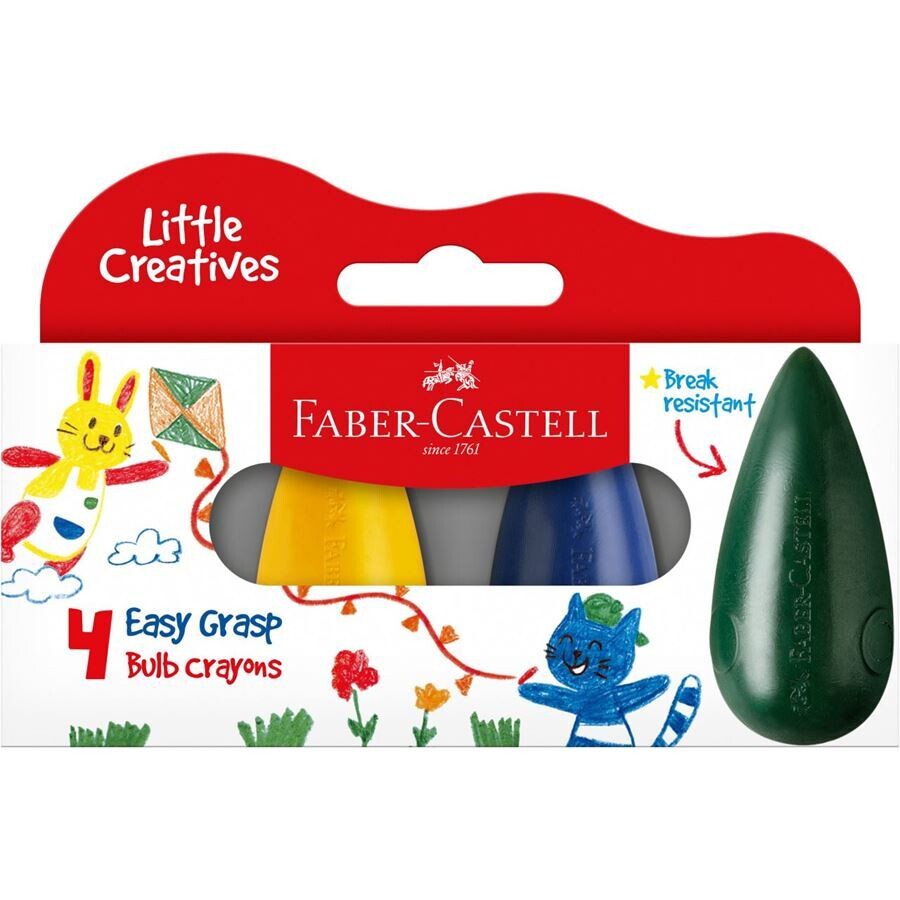 Faber-Castell - Easy Grip Bulb Crayons - pack of 4