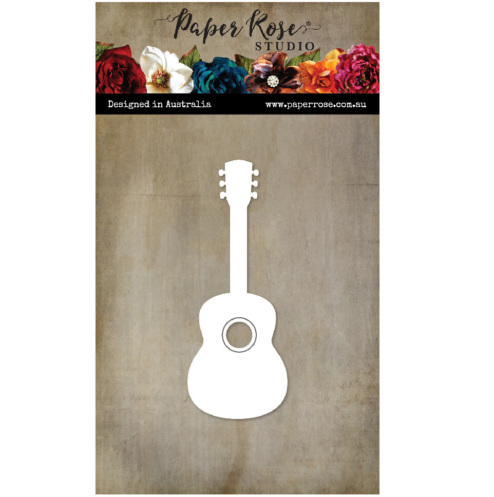 Paper Rose Metal Die - Large Guitar 1