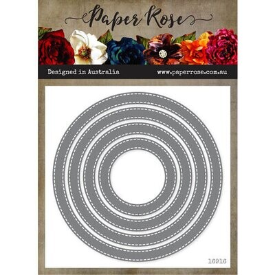 Paper Rose Metal Die - Circle Frames - Stitched