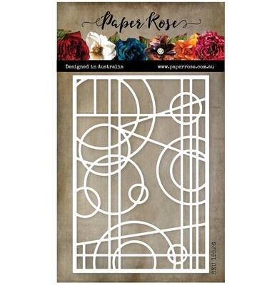 Paper Rose Metal Die - Abstract Stained Glass Frame