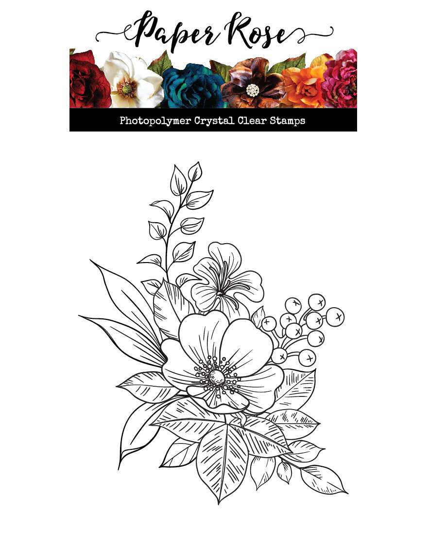 Paper Rose - Clear Stamp - Hayley&#39;s Bouquet