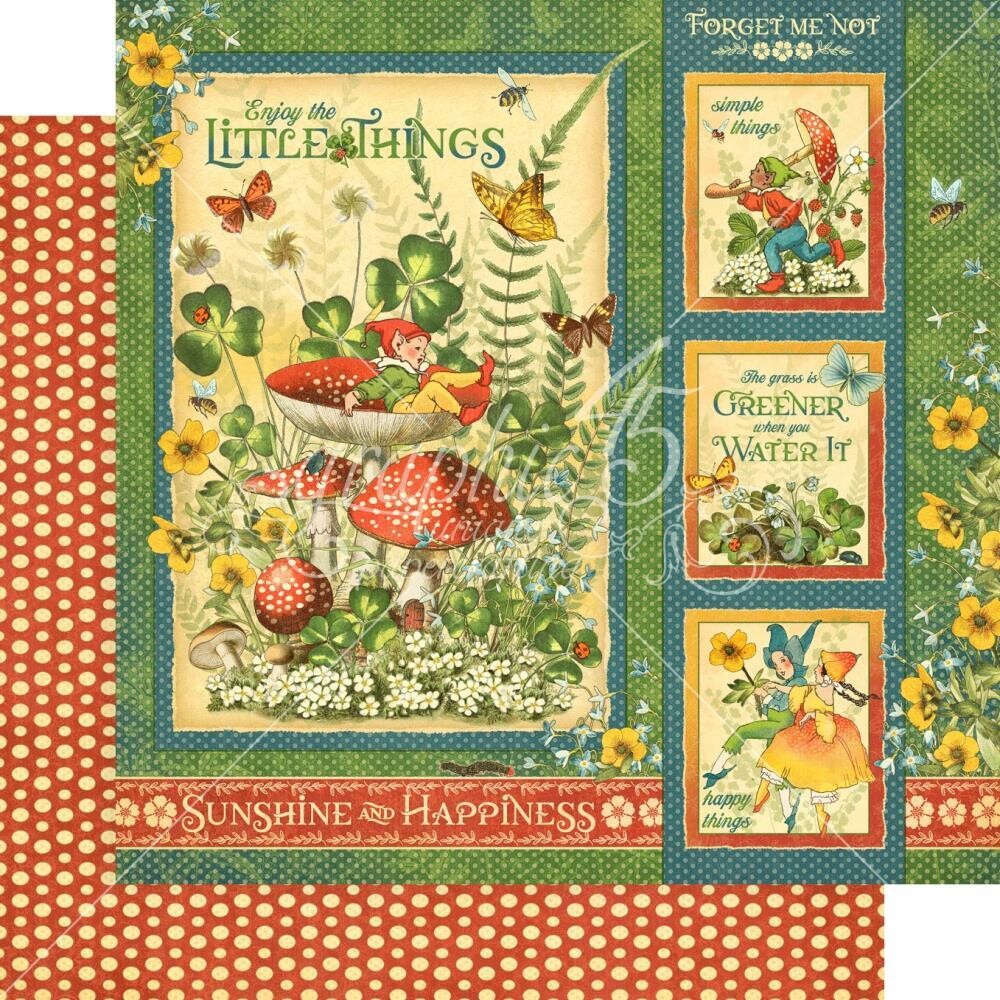 Graphic 45 - Little Things Collection - 12&quot;x12&quot; Doublesided Paper sheet - Little Things