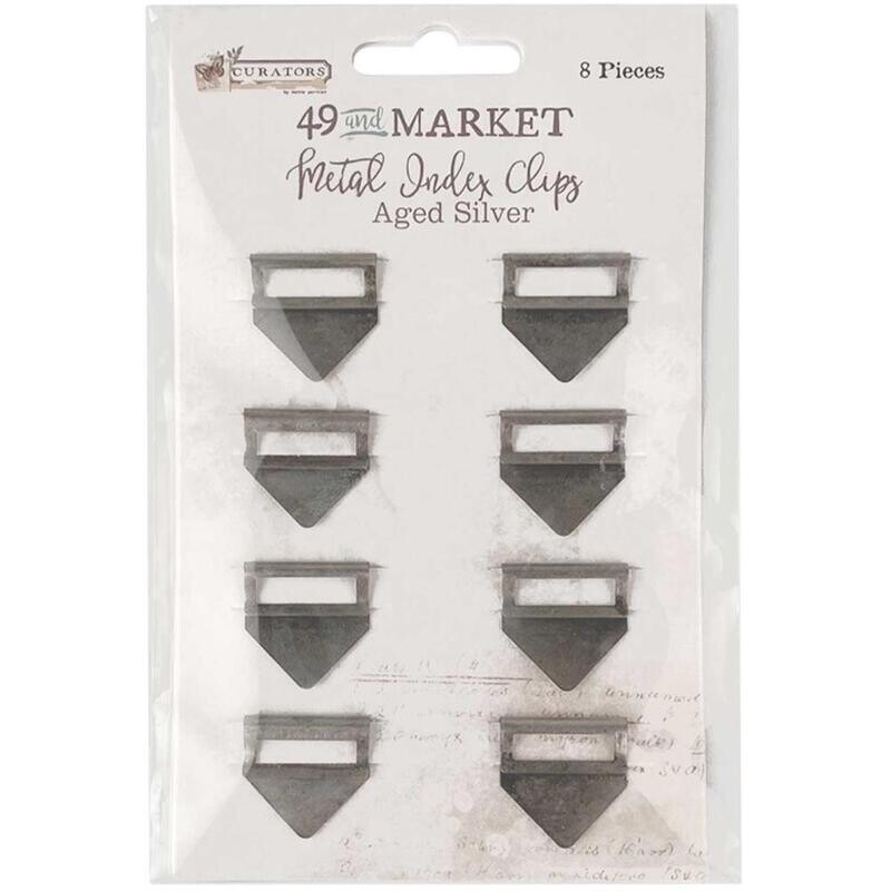 49 and Market - Metal Index Clip - Aged Silver
