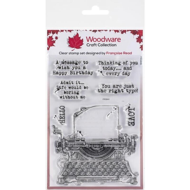 Woodware Craft Collection - Clear Stamp - Vintage Typewriter