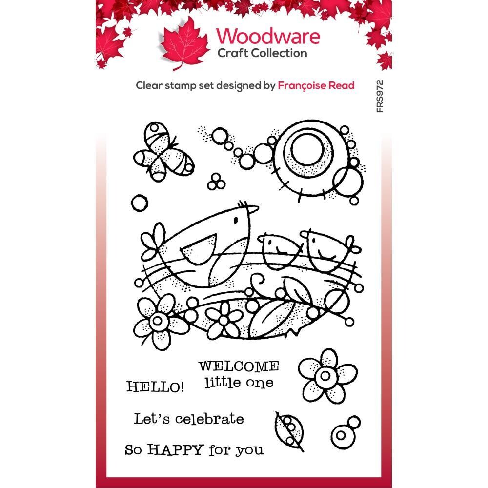 Woodware Craft Collection - Clear Stamp - Singles Bird Nest