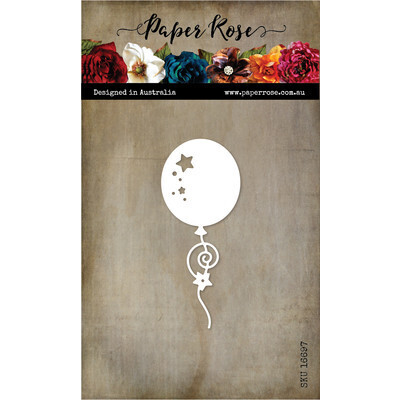 Paper Rose Metal Die - Balloon with Streamers