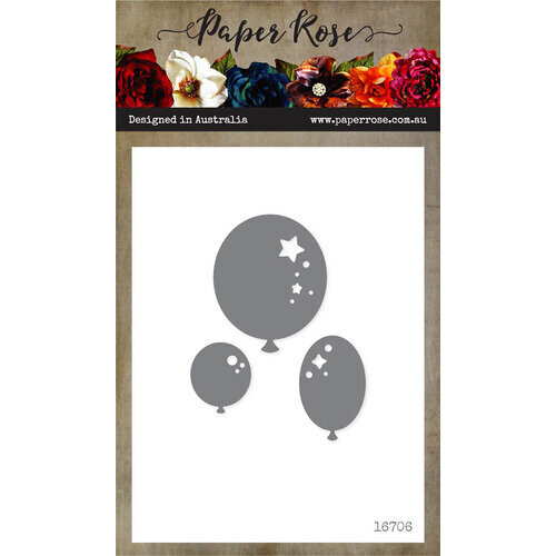 Paper Rose Metal Die - Balloon Trio Decorative