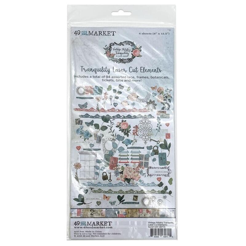 49 and Market - Vintage Artistry - Tranquility - Elements Cut-outs