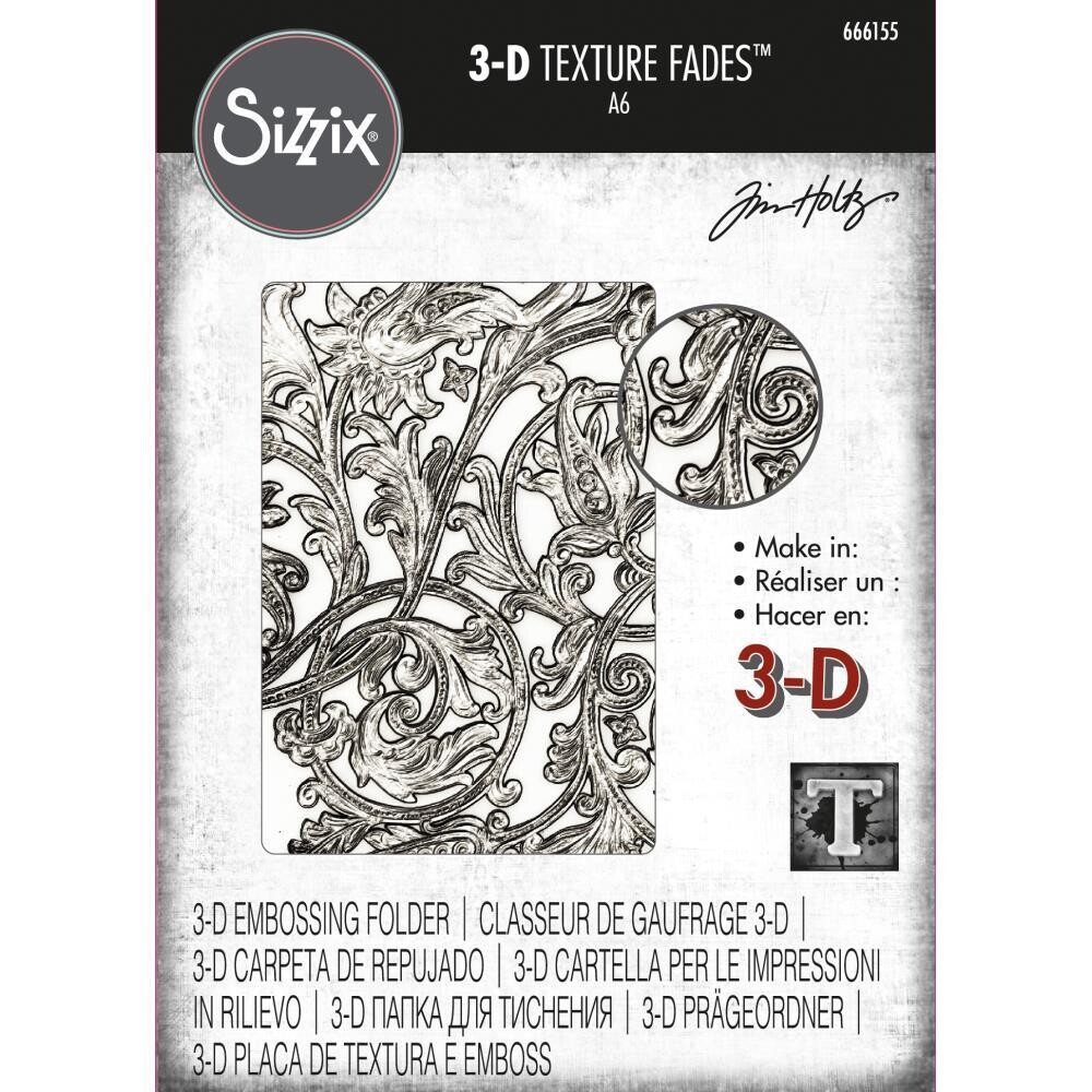 Sizzix - Texture Fades by Tim Holtz - Embossing Folder - Entangled