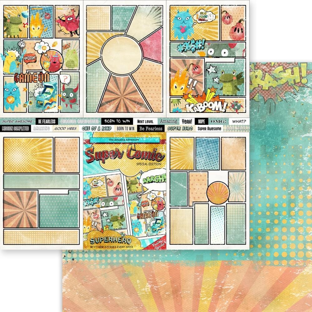 Asuka Studio - Super Awesome - 12&quot;x12&quot; Double-sided Paper - Super Awesome