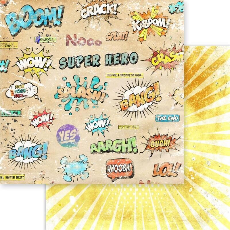 Asuka Studio - Super Awesome - 12&quot;x12&quot; Double-sided Paper - Boom