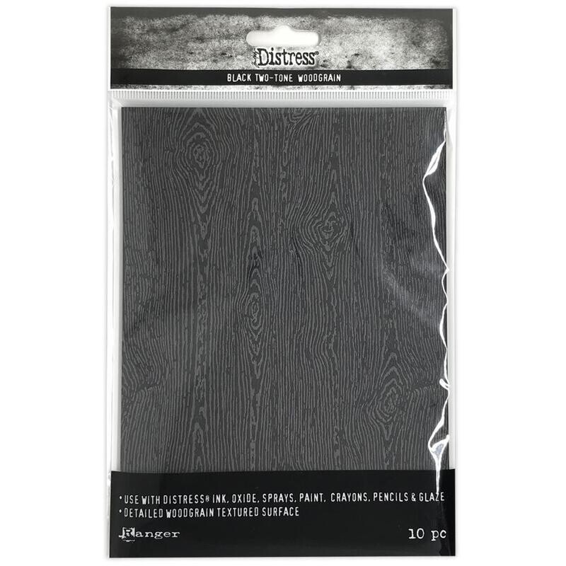 Ranger - Tim Holtz Distress Woodgrain Cardstock - Black