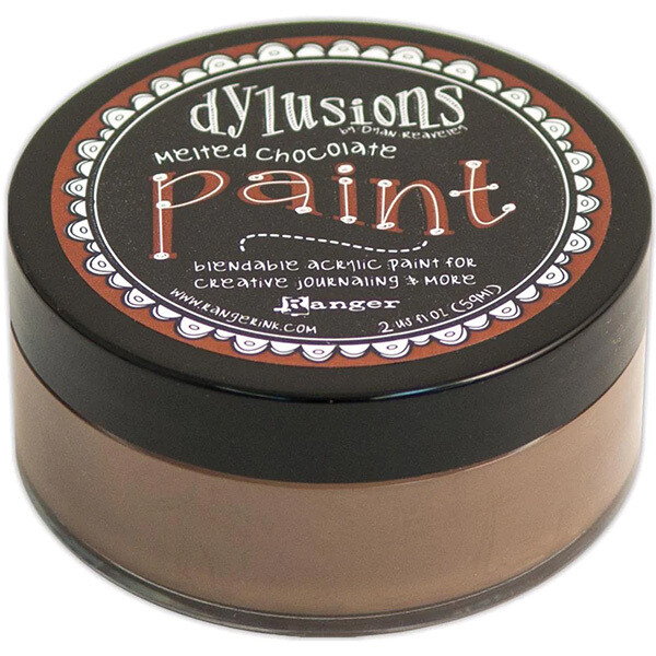 Dylusions Blendable Acrylic Paint 2oz - Melted Chocolate