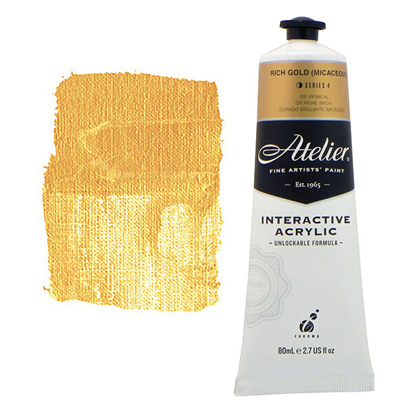 Atelier Interactive Artists Acrylic - Rich Gold - 80ml Tube