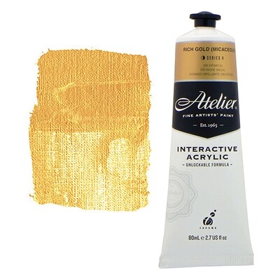 Atelier Interactive Artists Acrylic - Rich Gold - 80ml Tube