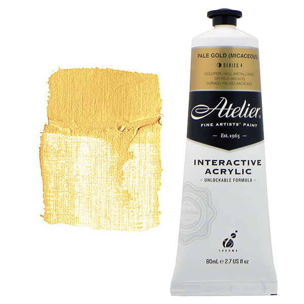 Atelier Interactive Artists Acrylic - Pale Gold - 80ml Tube