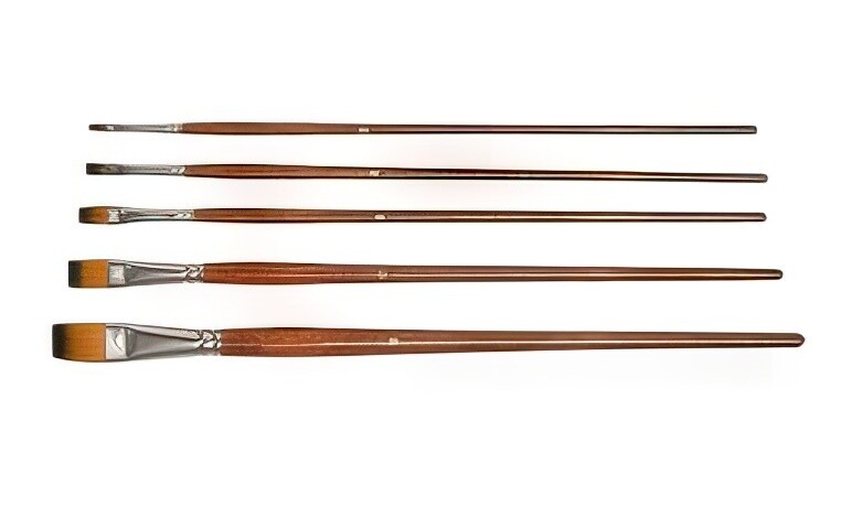 Art Basics - Brush Set - Golden Brown Synthetic - 5pce