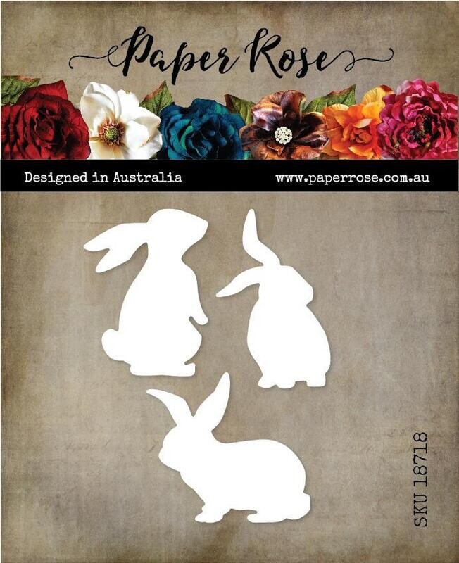 Paper Rose Metal Die - Bunnies - Small