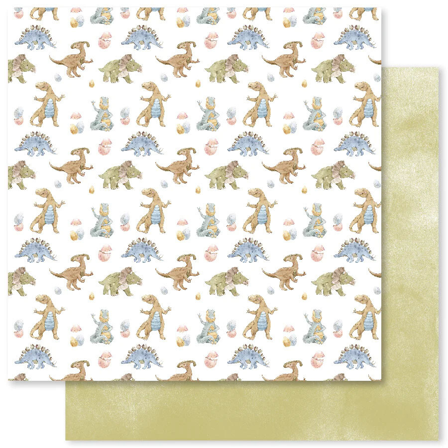 Paper Rose - Dino Adventure - 12"x12" Double-sided Paper Sheet - D