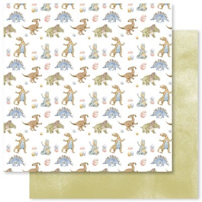 Paper Rose - Dino Adventure - 12"x12" Double-sided Paper Sheet - D