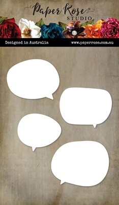 Paper Rose Cutting Die - Speech Bubbles - Round