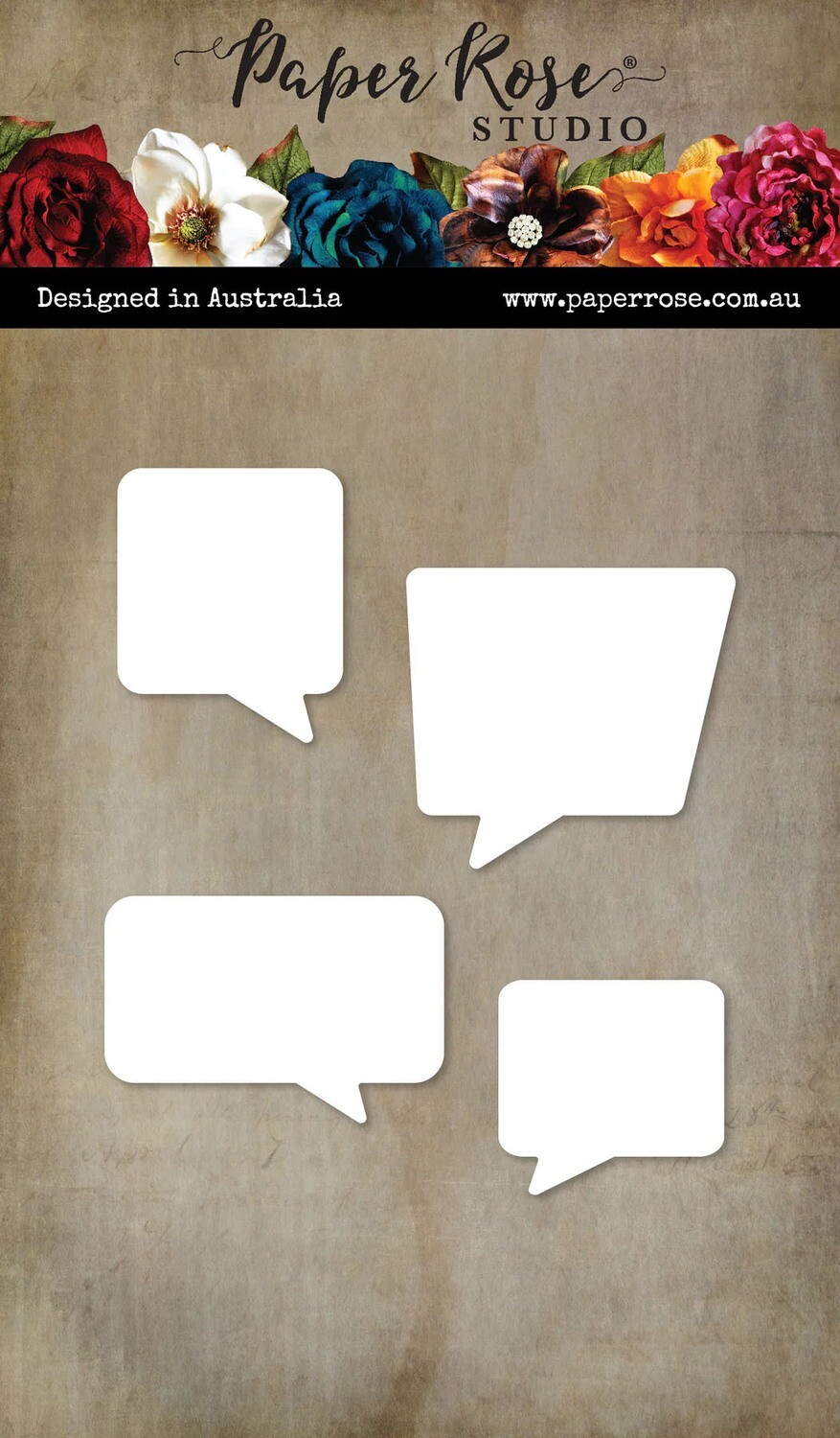 Paper Rose Cutting Die - Speech Bubbles - Square