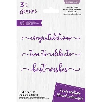 Crafter&#39;s Companion - Metal Die Set - Congratulations