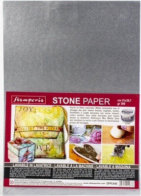 Stamperia - Washable Stone Paper A4 - Silver