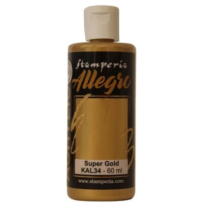 Stamperia - Allegro Acrylic Paint - 60ml - Super Gold Metallic