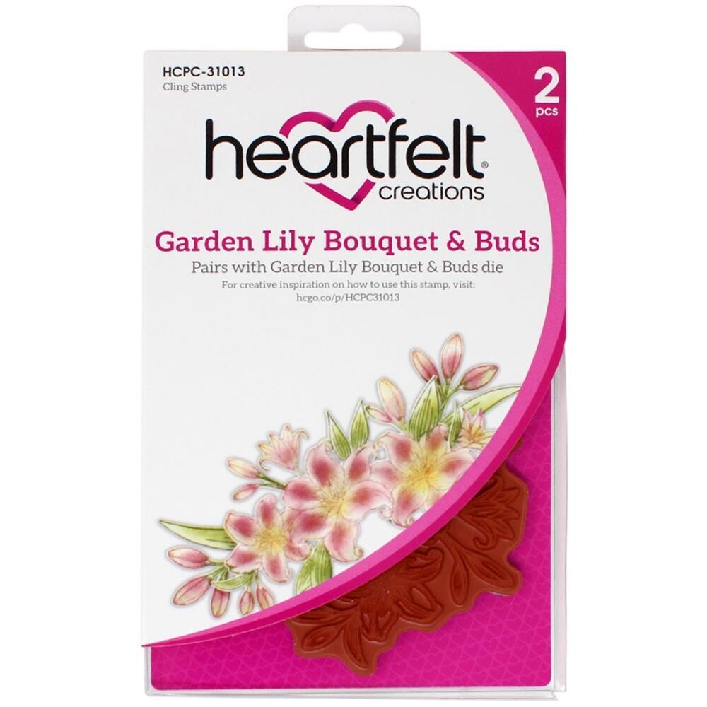 Heartfelt Creations - Rubber Stamp - Garden Lily Bouquet &amp; Buds