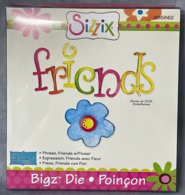 Sizzix - BIGZ Die - Phrase - Friends with Flower