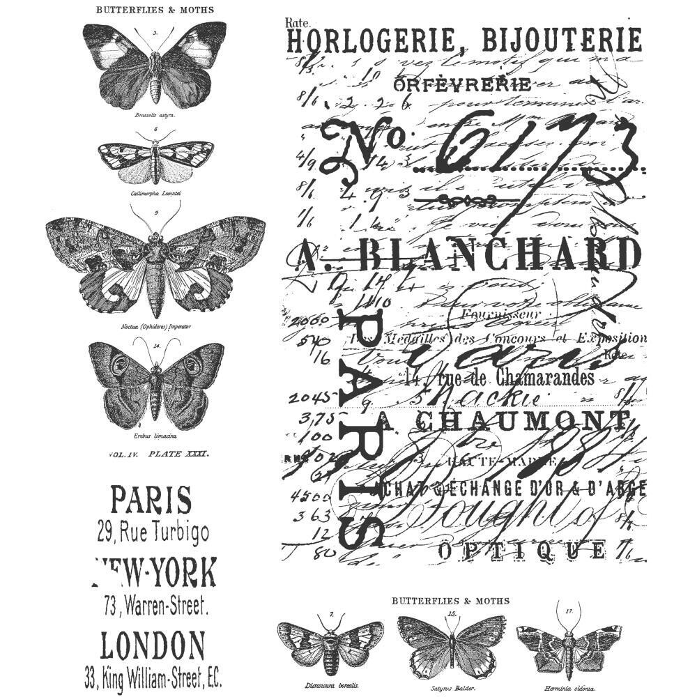 Stampers Anonymous - Tim Holtz - Cling Mount Stamps - Papillon