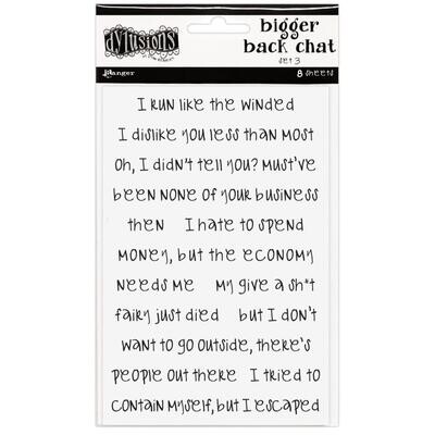 Dyan Reaveley&#39;s Dylusions - Bigger Back Chat Stickers - White