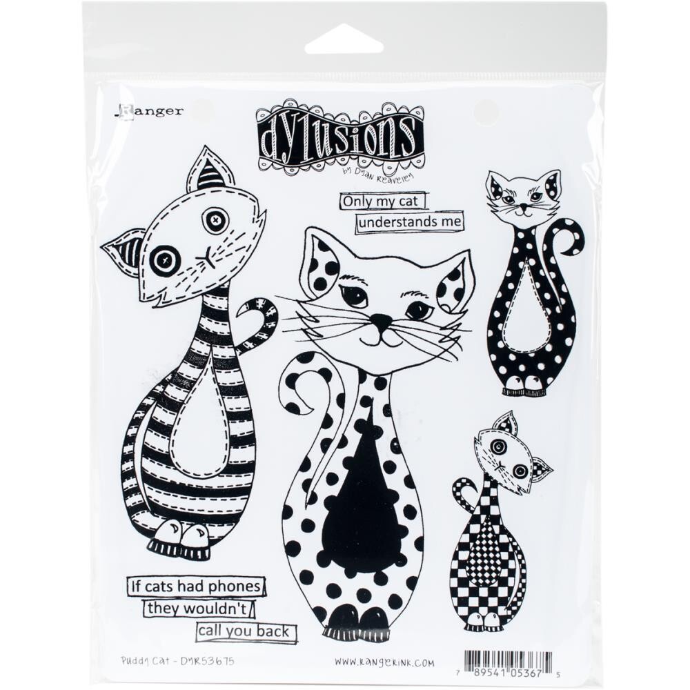Ranger - Dylusions by Dyan Reaveley -  Cling Stamp - Puddy Cat