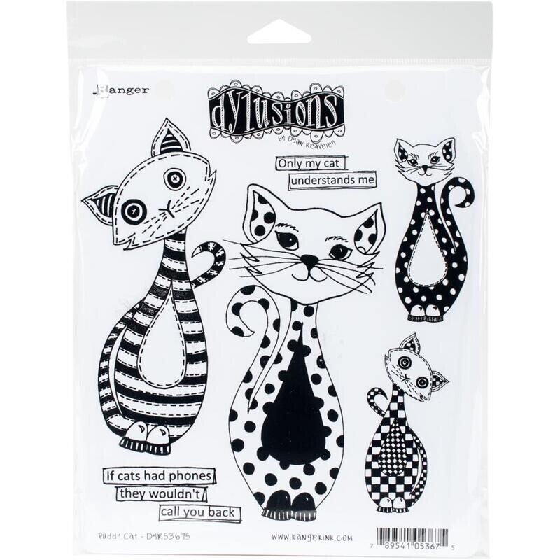 Ranger - Dylusions by Dyan Reaveley -  Cling Stamp - Puddy Cat