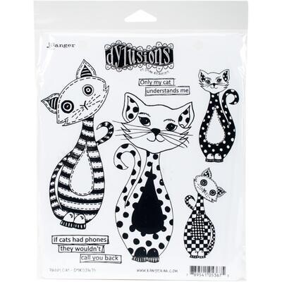 Ranger - Dylusions by Dyan Reaveley -  Cling Stamp - Puddy Cat