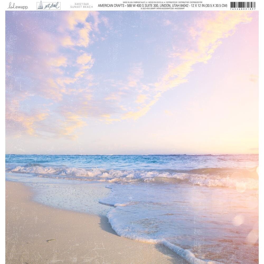 Heidi Swapp 12&quot;x12&quot; Paper Sheet - Sweet Beach